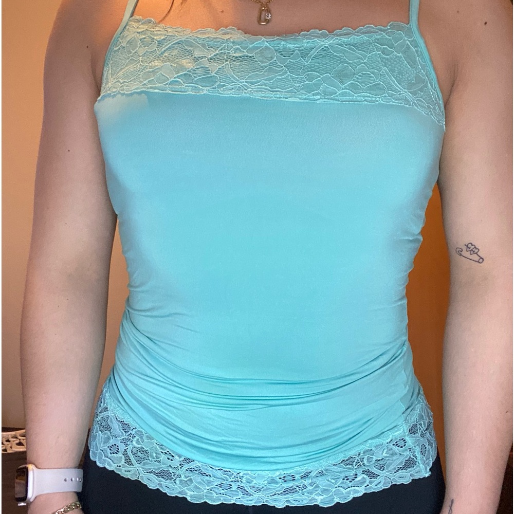 Laced Trim Cami Tank Top